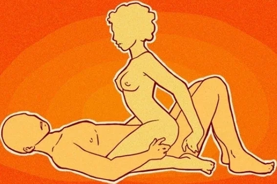 Mulher Senta Sobre o Parceiro